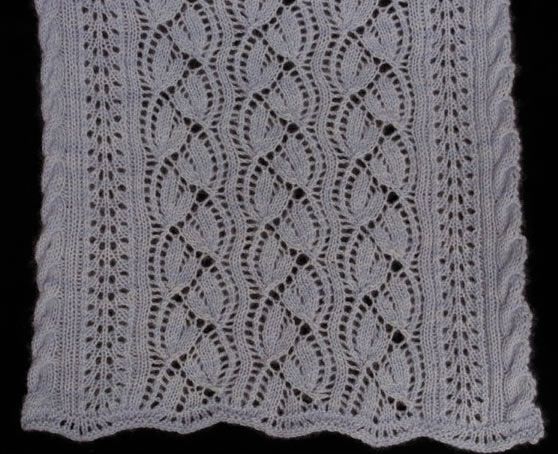 Dayflowers in Lupine, Dayflowers in Lupine - Lace Scarf or Shawl